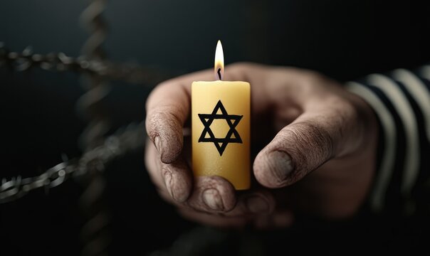 Holocaust remembrance: Yom HaShoah observance, Jewish tragedy, six million lives, genocide memorial, cultural heritage, historical reflection, solemn ceremony, collective mourning, never forget.