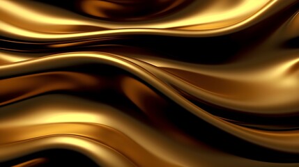 Obraz premium Luxurious Golden Fabric Drape Elegant Smooth Waves Abstract Background Texture