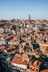 Fototapeta premium View of Porto rooftops on a sunny day