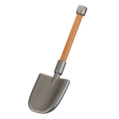 3d rendering farm and agriculture icon concept. 3d render shovel icon