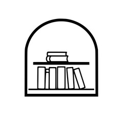 Bookshelf in an Arch.