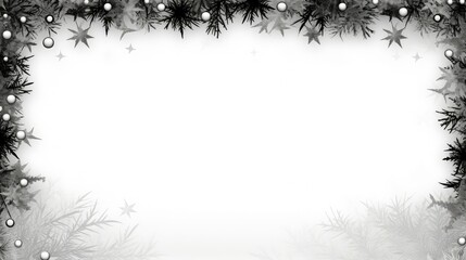 elegant christmas border black and white