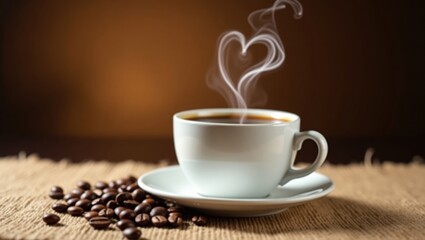 Obraz premium Heartfelt coffee delight