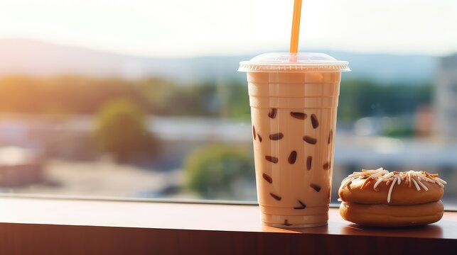 morning dunkin donuts iced coffee