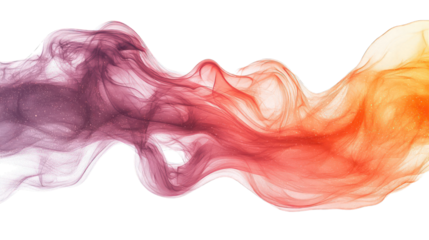 red abstract smoke isolated on white background