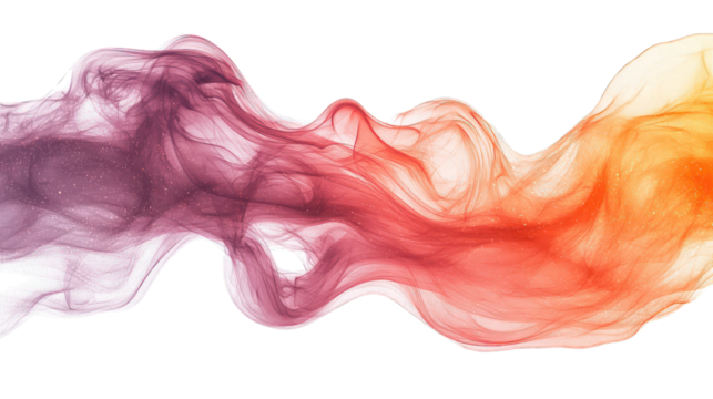 red abstract smoke isolated on white background