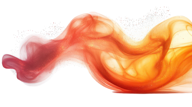 red abstract smoke isolated on white background