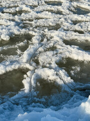 snowy seashore in January, Ukraine, Kyiv