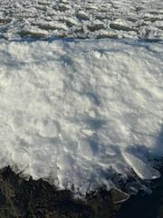 snowy seashore in January, Ukraine, Kyiv