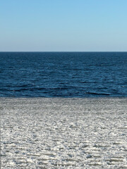 snowy seashore in January, Ukraine, Kyiv