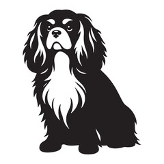 Charming Maltese silhouette with clean and polished lines - Maltese illustration - minimal Maltese vector - dog silhouette
