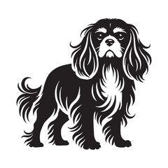 Adorable Maltese silhouette designed for various design applications - Maltese illustration - minimal Maltese vector - dog silhouette
