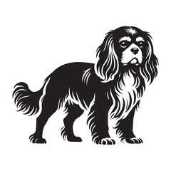 Stylish Maltese silhouette perfect for pet-related graphics - Maltese illustration - minimal Maltese vector - dog silhouette
