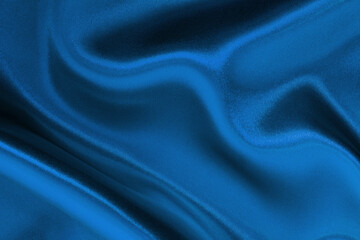 Dark blue fabric texture background, detail of silk or linen pattern.