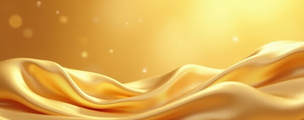 Delicate gold gradation blended with silky, shimmering backdrop for a soothing atmosphere, serene, gold, silky