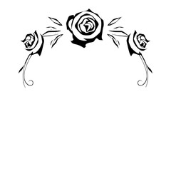 Geometric arrangement of abstract roses.