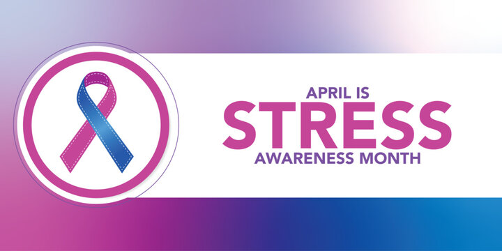 April is Stress Awareness Month. Holiday concept. Template for background, banner, card, poster with text inscription. Vector EPS10 illustration
