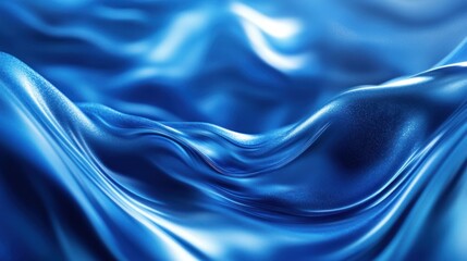 Obraz premium Blue wave background, flowing abstract motion