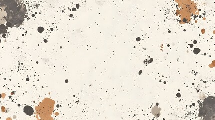 Vintage Beige Background with Brown and Black Dots in Soft Style