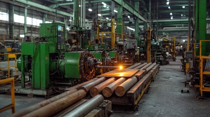 Fototapeta premium Industrial Metal Processing Facility