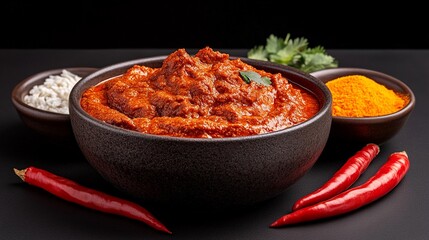 Rich and Flavorful Indian Curry with Spices and Fresh Ingredients