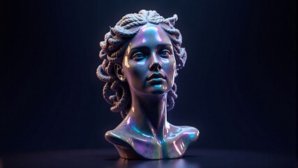 Iridescent Medusa Bust