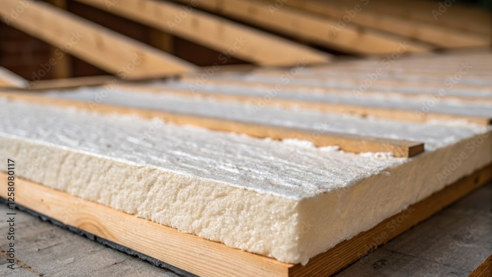 Poster a closeup of the porous insulation layer being laid down emphasizing its role in maximizing heat ret