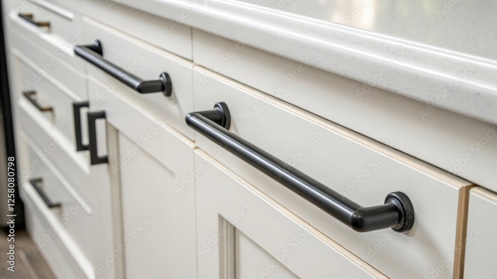 Poster a closeup of two extension handles each featuring a sleek minimalist design that matches the modern 