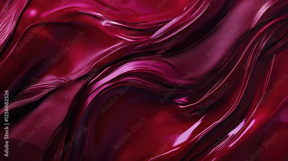 Poster A flowing stream of red wine caught in mid-motion, creating a harmonious visual of richness, elegance, and indulgence against a luxurious backdrop.