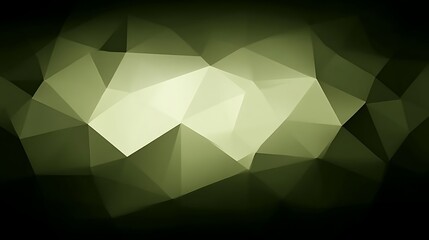 Abstract Green Geometric Low Polygonal Background