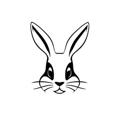 Minimalist Illustration of a rabbit.