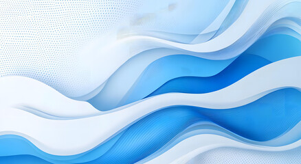 Obraz premium Abstract Blue and White Wave Background Design with Subtle Texture and Depth