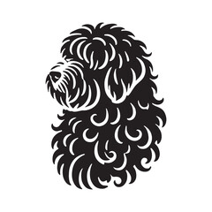 Refined Old English Sheepdog silhouette for professional artwork - Old English Sheepdog illustration - minimal Old English Sheepdog vector