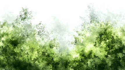 Lush Watercolor Texture in Deep Green Tones with High Detail