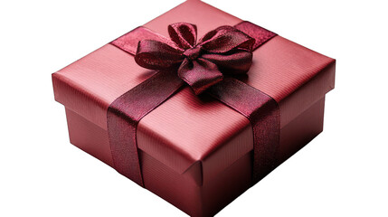 Obraz premium red gift box isolated on white background