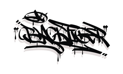 BLACK TIGER graffiti tag style design