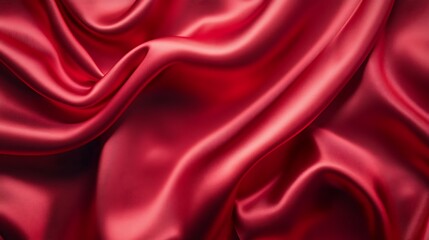Fototapeta premium Smooth elegant red silk or satin luxury cloth texture can use as abstract background.
