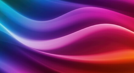Abstract Colorful Wavy Background Illustration with Vibrant Gradient Curves for Digital Art and Design Projects
