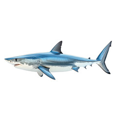 Obraz premium Shortfin Mako Shark isolated isolated on transparent background, PNG