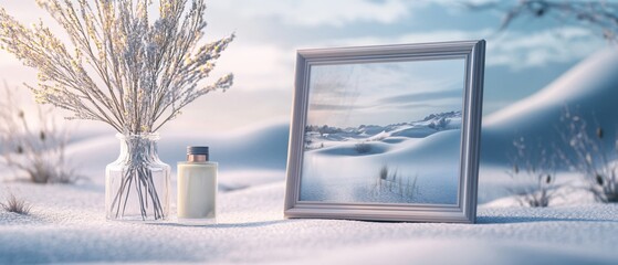 Elegant Frame Displaying Serene Landscape Image