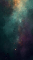 Obraz premium Cosmic rain on the window with stars and nebula in the night sky