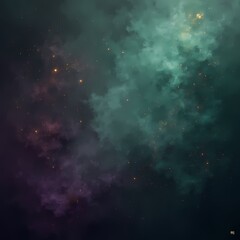 Naklejka premium Cosmic rain on the window with stars and nebula in the night sky