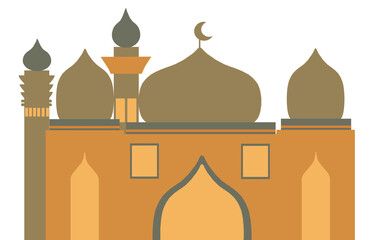 Stylized Illustration of a Mosque