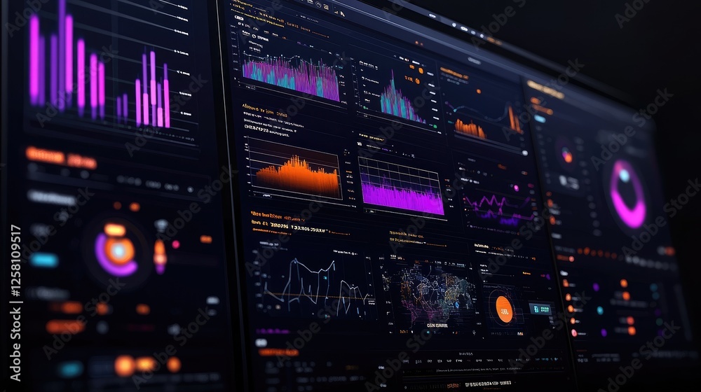 Aufkleber digital marketing strategy dashboard, illustrating content curation, audience targeting, and engagem