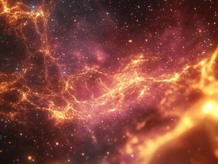 Fototapeta premium Vibrant starscape with glowing nebula