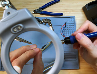 Soldering Electronics with Precision Tools 