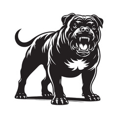 Clean and modern Pitbull silhouette for various design needs - Pitbull illustration - minimal Pitbull vector - dog silhouette
