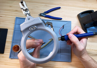 Soldering Electronics with Precision Tools 