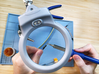 Soldering Electronics with Precision Tools 