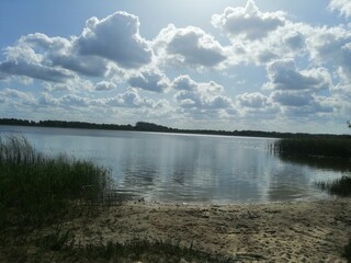 clouds over the lake